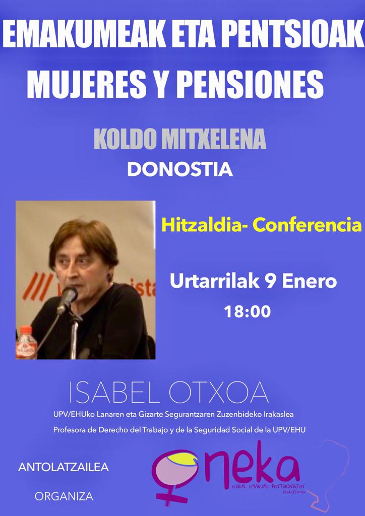 20190109 oneka hitzaldia donostia
